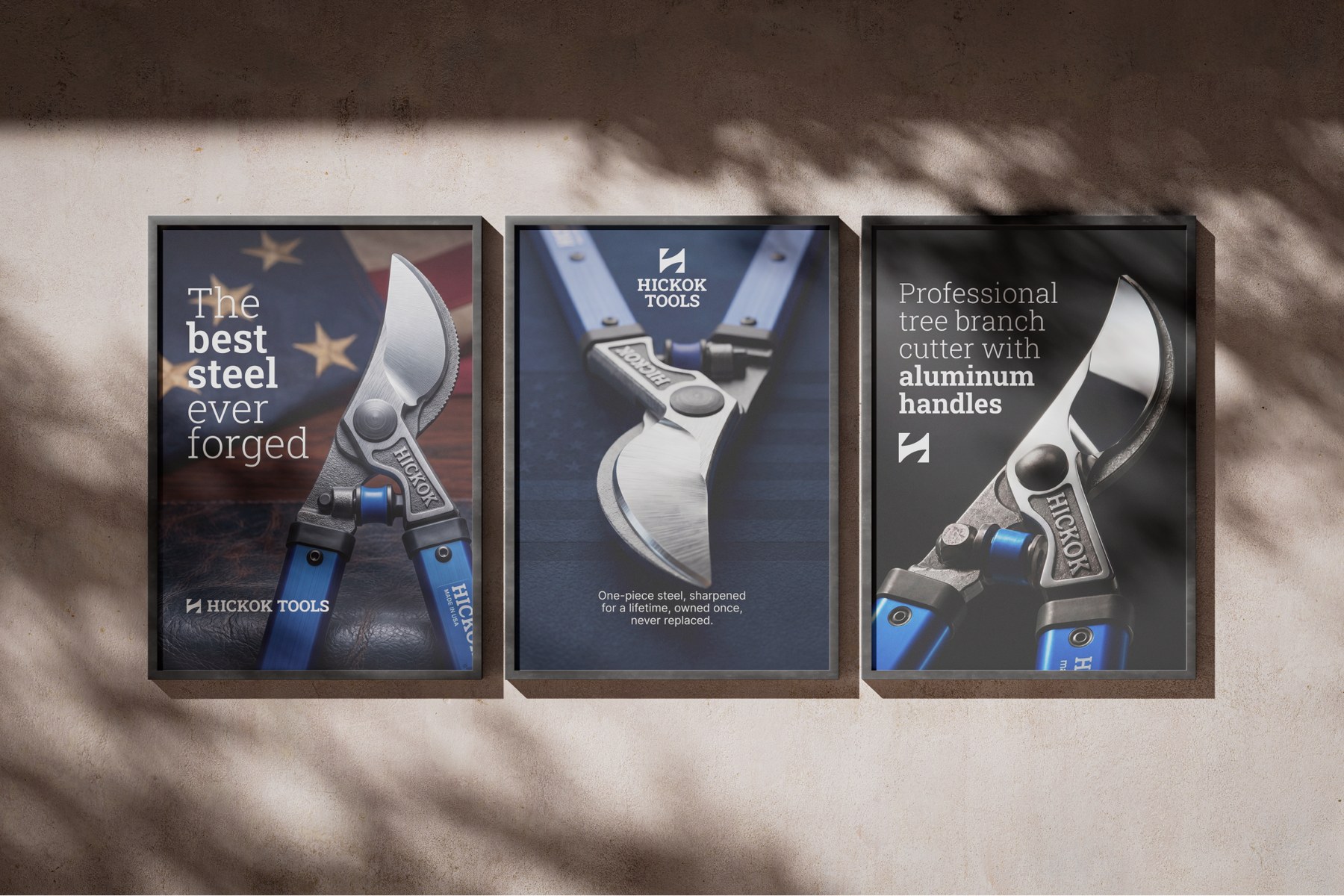 Hickok print campaign: three posters